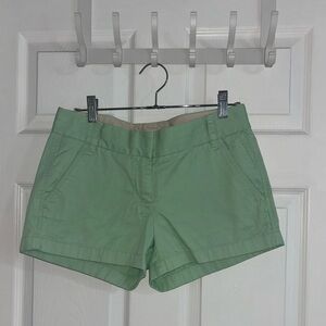 J Crew Mint Chino Shorts, size 2